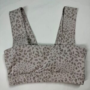 All Fenix Sports Bra XS Leopard Print Crop Top Activewear Longline Athleisure